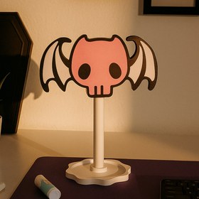 Resim Kuromi Temalı Kulaklık Tutucu - Oyuncu Masası Aksesuarı | Gaming Setup Kulaklık Standı - Pastel Mavi / Yeşil 