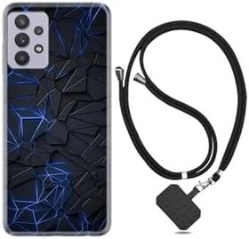 Resim kilifland Samsung Galaxy A32 ile Uyumlu Kılıf Resimli Desenli Silikon Boyun Askılı Karmaşık 1874 
