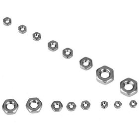 Resim Wezone 304 Paslanmaz Çelik Altıgen Somun Anahtarı, 140 Adet Farklı Boyutlu, Ev Ve Endüstriyel Projeler İçin Dayanıklı Ve Korozyona Dayanıklı 