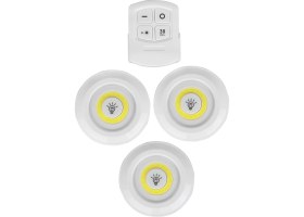 Resim Masho Trend Uzaktan Kumandalı Yapışkanlı Kablosuz Pilli LED - 3'lü Spot Lamba - 