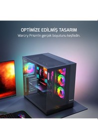 Resim Gamepower Warcry Prism 4x ARGB Fan 750 W Cam Atx Gaming Kasa 