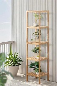 Resim Digithome Bambu 5 Raflı Çok Amaçlı Organizer Mutfak Rafı Banyo Düzenleyici Raf Mio-002 