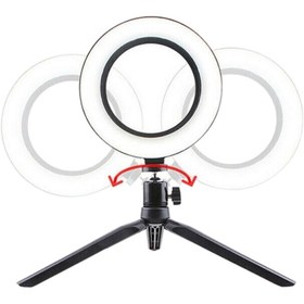 Resim BUFFER® 10inç 26cm Youtube Instagram Tiktok Selfie Stüdyo Video Fotoğraf Ring Light Tripod Led Hal 