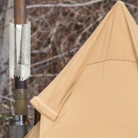 Resim Campasist Soba Borusu Delikli Çadır Yanık Koruyucu 