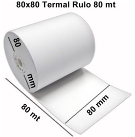 Resim Şeylişeyler - 80 80 Mm Termal Adisyon Rulosu 10 Paket 100 Rulo 