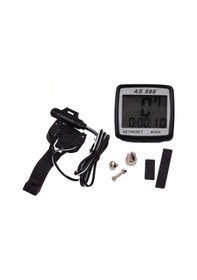 Resim Assize Bisiklet Dijital Kilometre Saati 8 Fonksiyonlu Kablolu Siyah 