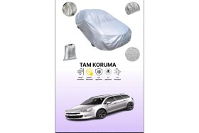 Resim Dokaca Gri Citroen C5 Crosstourer 2014 - 2021 Uyumulu Oto Branda, Araba Brandası, Koruyucu Örtü 
