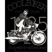 Resim Cool Biker Sticker 10X10 Cmrenkli Sticker 