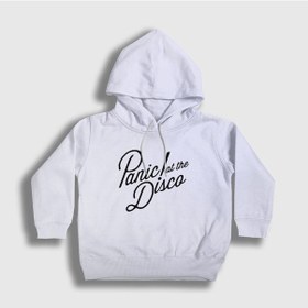 Resim Presmono Unisex Çocuk Rare To Die Panic At The Disco Kapüşonlu Sweatshirt Beyaz 