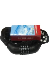 Resim Hsgl Bisiklet 4mm x 120CM Şifreli Zincir Kilit 