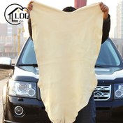 Resim 1 adet Premium Geyik Derisi Araba Havlusu - Süper Emici, Kadife Olmayan, Doğal, Yumuşak ve Nazik Temizlik Bezi Araçlar ve Ev Kullanımı İçin - Yüksek Kaliteli Koyun Derisi Yedek Parça, Sadece Elde Yıkama, Retro Stil, Restoran Kalitesi 