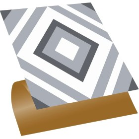 Resim Kendinden Yapışkanlı Banyo Mutfak Kaplama Geometrik 04 Desenli Pvc Karo 30X30 cm (33 Adet) 3m2 