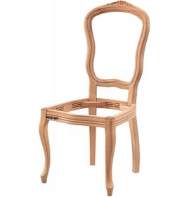 Resim Masifart Sollem İtalyan Oymalı Sandalye Cilasız Ham Ham 