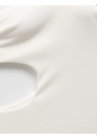Resim Koton Dokulu Tek Omuz Pencere Detaylı Mayokini Ekru 5sak20046mm 27x Ekru 