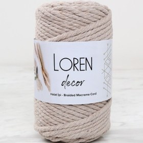 Resim Loren Decor 3 Büküm Makrome İpi Bej - L049 