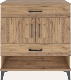 Resim Arges Şifonyer 2 Raflı 2 Çekmeceli 2 Kapaklı 88x30x96 Çam-çam Atlas Çam 