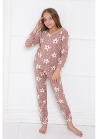 Resim Fames Pijama Kişlik Çocuk Polar Pijama Takim Gri 