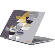 Resim MacBook Pro 16" A2485 Geometrik Desen Koruyucu Laptop Kılıf Geometri No.1 