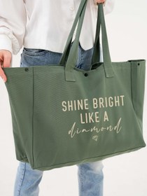 Resim Çınar Bez Çanta Shine Bright Like a Baskılı Çanta - Standart / Standart 