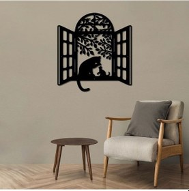 Resim Penceredeki Dostluk Metal Duvar Dekoru 