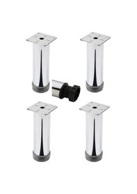 Resim Mobilya Kanepe Baza Koltuk Çekyat Yükseltme Ayağı Tablalı Krom Metal 15 Cm 4 Adet Krom Metal 