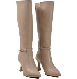 Resim Aspor Ten İçi Kürklü Fermuarlı Kadın Topuklu Çizme Çok Renkli 