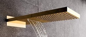 Resim Fause Ankastre Panel Tepe Duş Başlığı Şelale KTD110 (Altın) 