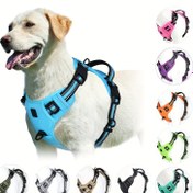 Resim Yansıtıcı Çekiş Önleyici Köpek Tasması, Kolay Yürüyüş ve Eğitim İçin Tutma Sapı İle 