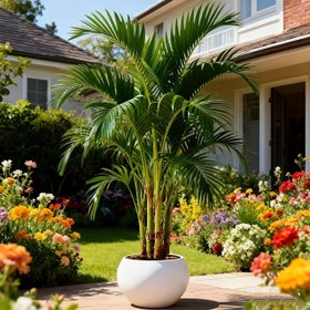 Resim 129cm/51 İnç - 1 Büyük Yapay Balık Kuyruğu Palmiye Ağacı Büyük Yapraklarla - Gerçekçi Noel Ağacı, Noel Dekorasyonu | Düğün Bahçesi Modern Dekor, Bakım Gerektirmeyen Her Mevsim İçin Hemen Her Yeşil Ağaç, Tatil Şükran Günü, Noel, Cadılar Bayramı Ev Dekoru, Oda Dekoru, Yatak Odası Dekoru, Oturma Odası 