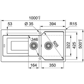 Resim Franke Urban Ubg 651-100 Stone Grey Granit Eviye 