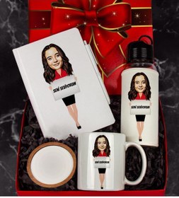 Resim Ejoya Kişiye Özel Karikatür Tasarım Hediye Paketi 96702 