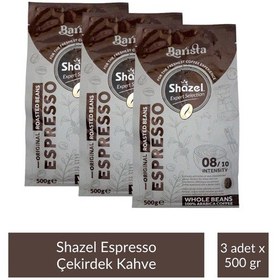 Resim Shazel Çekirdek Espresso Kahve 500 Gr X 3 Adet Çekirdek 