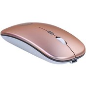 Resim Novahub Jms Taşınabilir Renkli Işık Bluetooth Şarj Edilebilir Kablosuz Mouse - Altın Diğer 