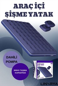 Resim linarya AFB1 Şişme Yatak Araba Ve Kamp Yatağı Çanta Elektrikli Pompa Tamir Kiti Ve Yastıklı Yatak Seti 