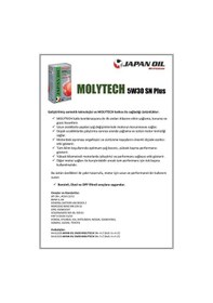 Resim Bi-Power Japan Oıl 0W-30 Sp Molytech Green Tam Sentetik Motor Yağı 4 L 