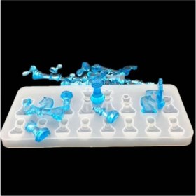 Resim Teknotrust Epoksi Silikon Kalıp Satranç Set Takımı Kalıbı 