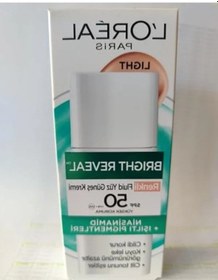 Resim L'oreal Paris Bright Reveal Spf 50+ Koyu Leke Karşıtı Renkli Fluid Günlük Yüz Güneş Kremi 50 Ml - Light 