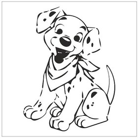 Resim Dalmaçyalı Folyo Sticker 60cm Uzunluk Siyah 