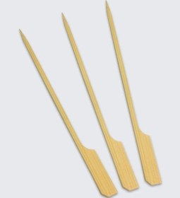 Resim Dolphin Ahşap Yassı Tutamaklı Saplı Çöp Şiş 50'li 12 CM 