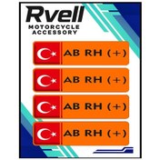 Resim Rvell Turuncu Kan Grubu Damla Sticker 4lü Ab+ 1.Resim 