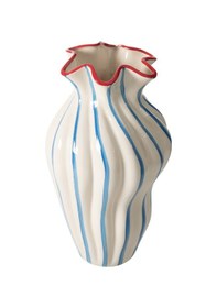 Resim Mudo Home Blue Lıne Vazo 21x21x39cm Mavi 