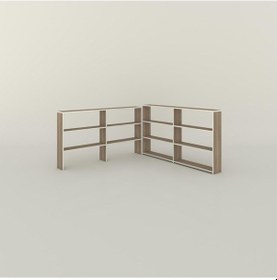 Resim Kenzlife Kitaplık Süper Ga 180 160 19 Crd 6 Katlı 2 Bölme Çift Bölme Opsiyonlu Ofis Mutfak Banyo Dolabı Arkalıksız Çok Renkli 