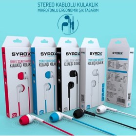 Resim Syrox K17 Stereo Kablolu Kulak Içi Kulaklık 3.5mm 