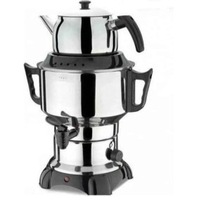 Resim 4,5 Lt Çelik Elektrikli Semaver Gri, Pratik ve Dayanıklı Için Ideal Seçenek 