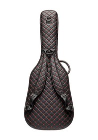Resim Klasik Gitar Çantası-kılıfı-kalın-gigbag-kırmızı Kapitoneli-suni Deri 