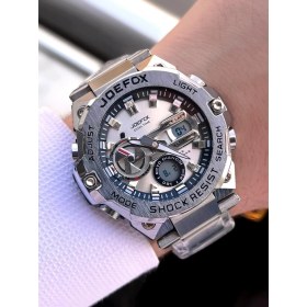 Resim Joefox Çelik Kordon Dijital ve Analog 2 Yıl Garantili 3 Atm Suya Dayanıklı Erkek Kol Saati JOE.CL09 