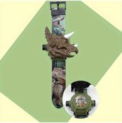 Resim Sunshine022 Jurassic Dino Açılır Projeksiyonlu Kol Saati 24 Görüntü Dark Triceratops Çocuk Hediyesi Diğer 