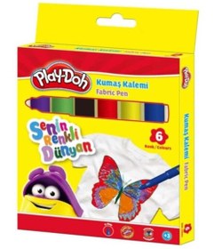 Resim PLAY-DOH PLAY-KE017 KUMAŞ KALEMİ 6 RENK 