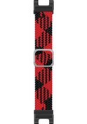 Resim Hombey Huami Amazfit T-rex/t-rex Pro İçin 22mm Ayarlanabilir Esnek Nilon Değiştirme Kordonu 7 Kırmızı-siyah + Tornavida 