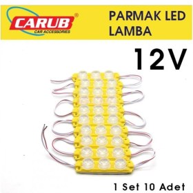 Resim Ahmet Otomotiv Parmak Lamba Seti 3 Ledli Soft Sarı Renk 12V 